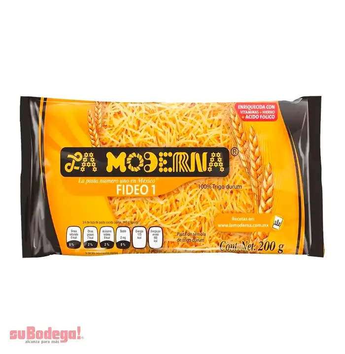 Pasta La Moderna Fideo Número 1 200 gr.