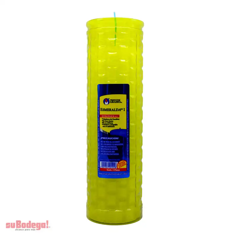 Veladora Áramo Ecológica Esmeralda Número 1 pz.