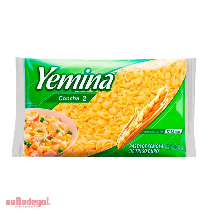 Pasta Yemina Concha Número 2 200 gr.