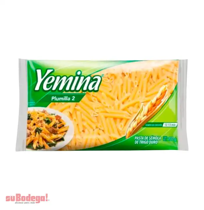 Pasta Yemina Plumilla Número 2 200 gr.