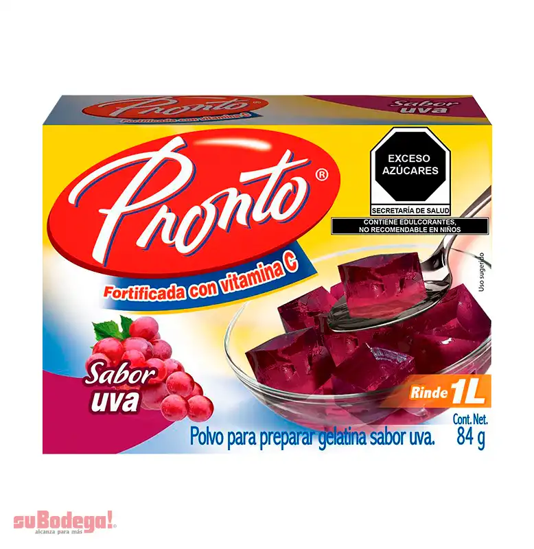 Gelatina Pronto Uva 84 gr.