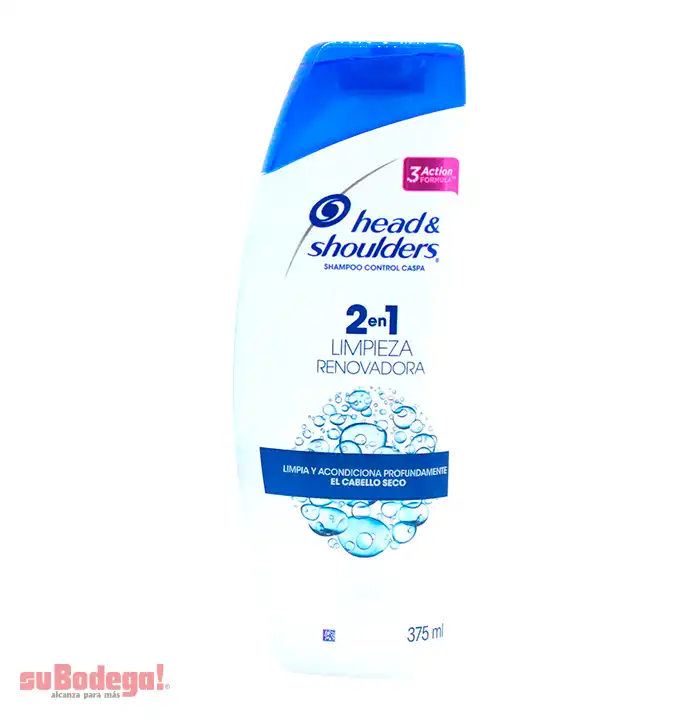 Shampoo Head & Shoulders Limpieza Renovadora 2 en 1 375 ml.