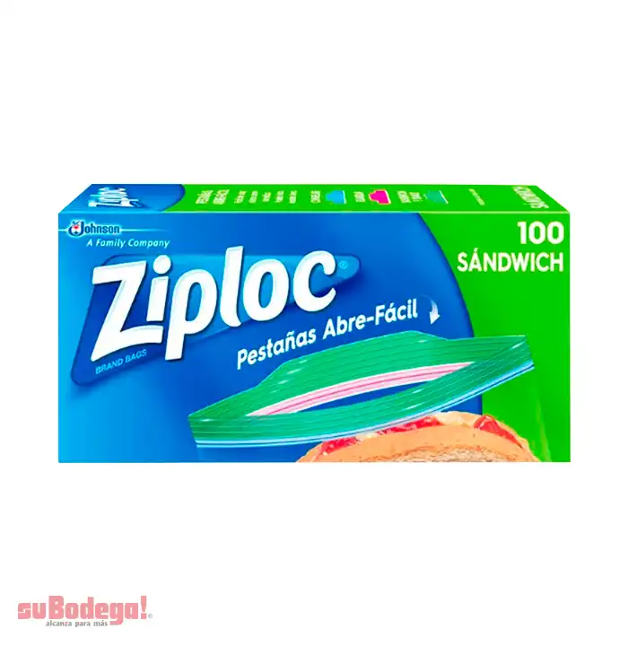 Bolsa Plástico Ziploc Sándwich 100 pz.