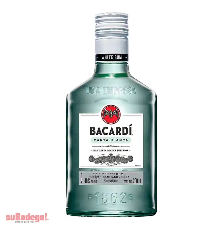 Ron Bacardí Carta Blanca 200 Ml.