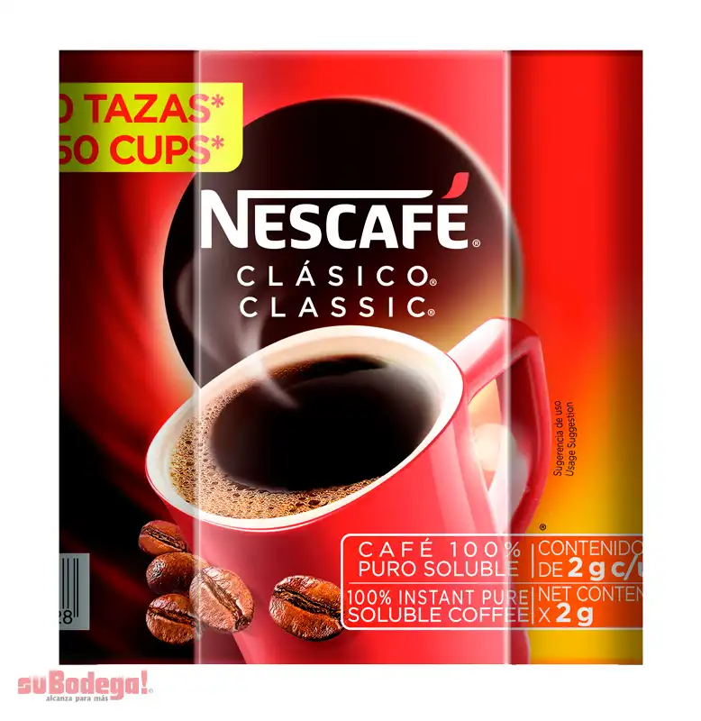 Café Nescafé Clásico Sobres 50/2 gr.