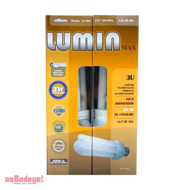 Lámpara Lumin 5000 Hr 20w 3u Pz.