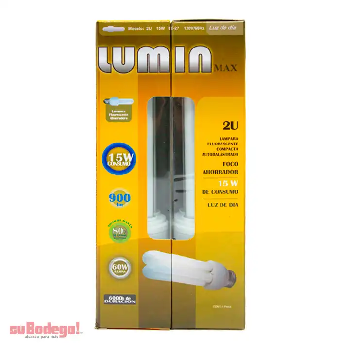 Lámpara Lumin 5000 Hr 15w 2u pz.