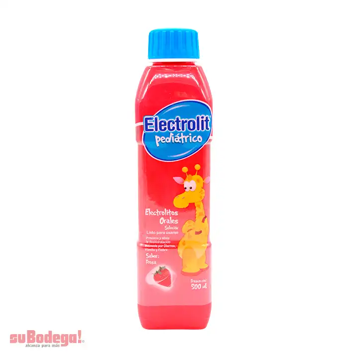 Suero Electrolit Fresa Pediátrico 500 ml.