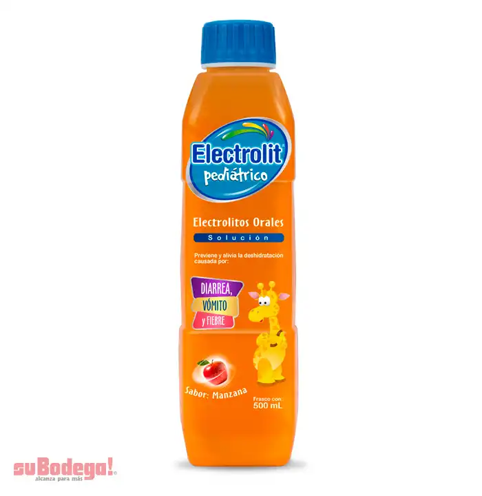 Suero Electrolit Manzana Pediátrico 500 ml.