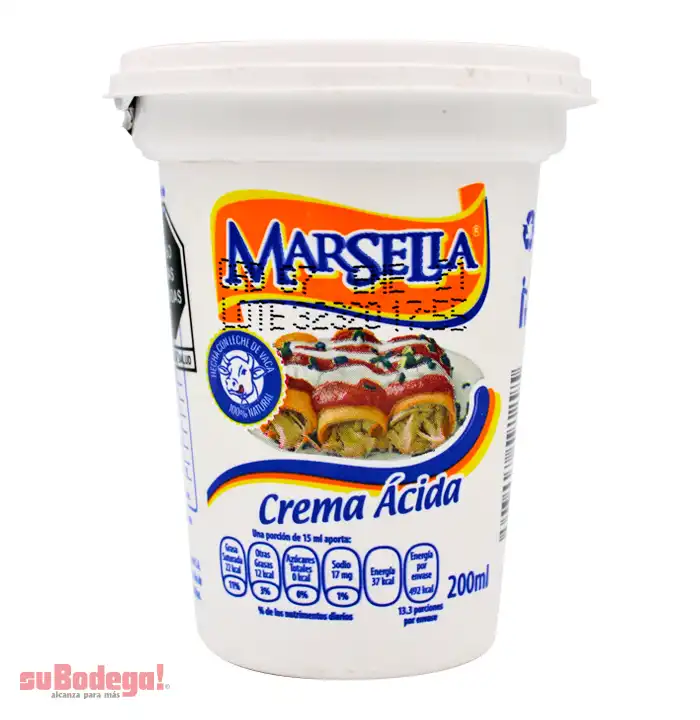 Crema Marsella Ácida 200 ml.