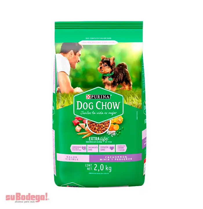 Dog Chow Alimento seco cachorros minis y pequeños, bulto 2 Kg