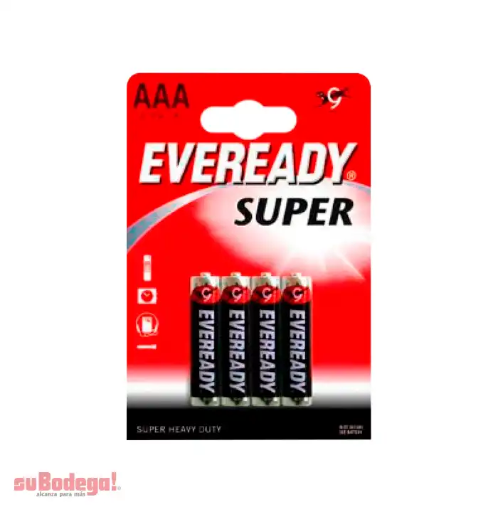 Batería Eveready AAA 4 Pz.