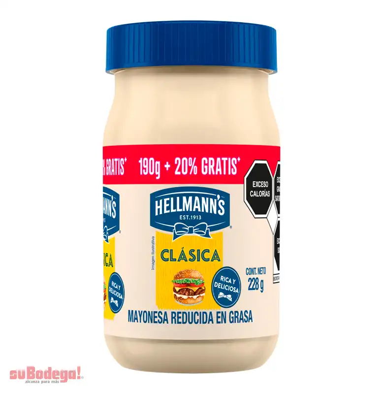 Mayonesa Hellmanns 228 Gr.