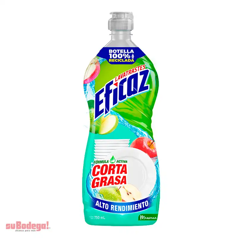 Detergente Eficaz Manzana 750 ml.