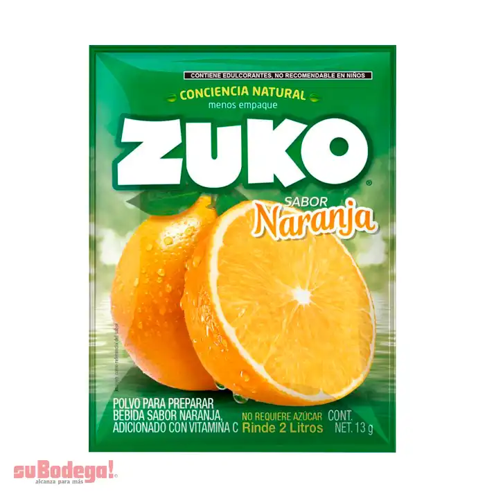 Refresco Zuko Naranja 15 gr.