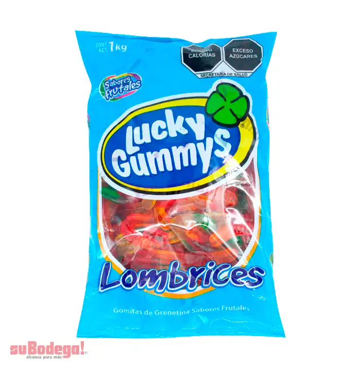 Goma Lucky Gummys Lombrices 1 kg.