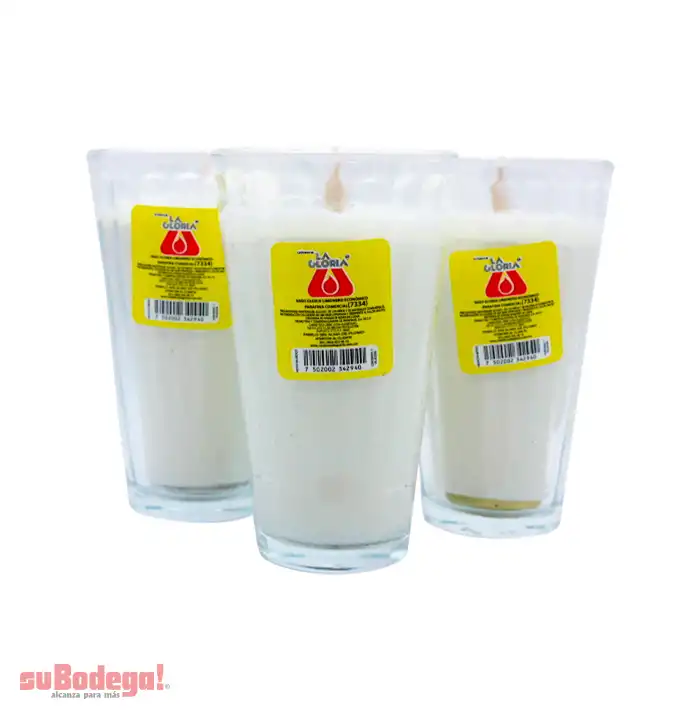 Veladora Gloria Limonero Económico Parafina Comercial pz.