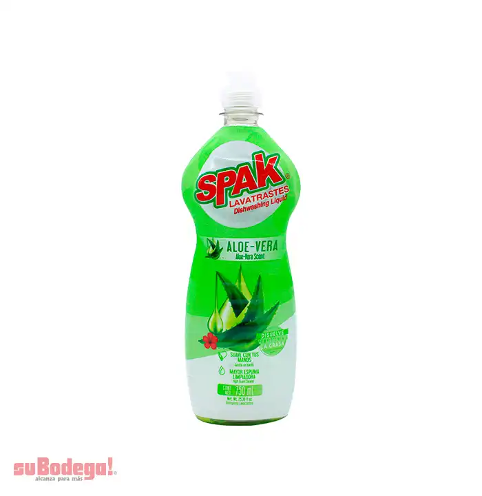 Detergente Spak Aloe Líquido 750 ml.