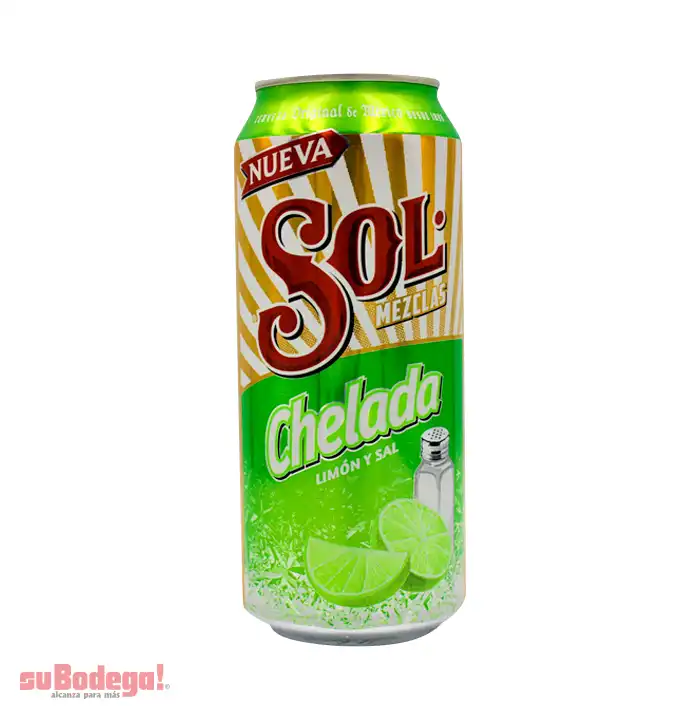 Cerveza Sol Chelada 473 ml.