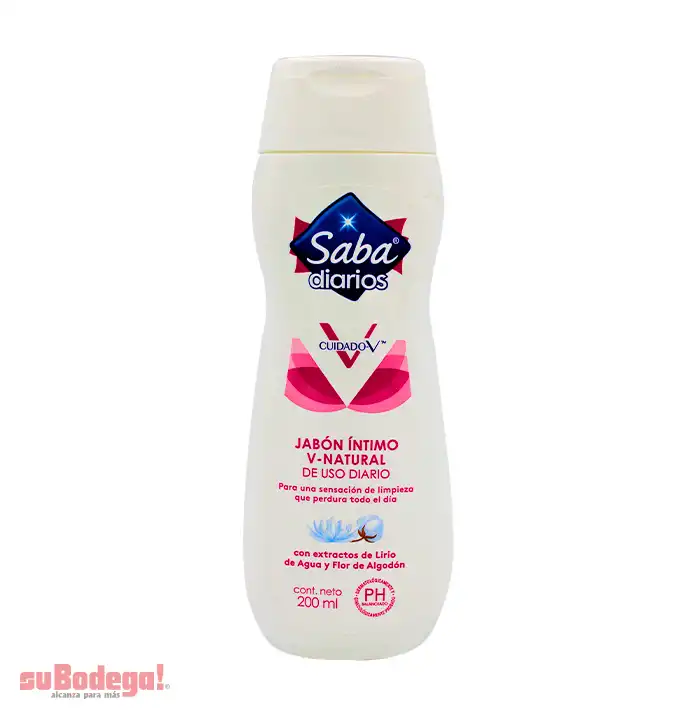 Jabón de Tocador Saba Intimo Natural Líquido 200 Ml.