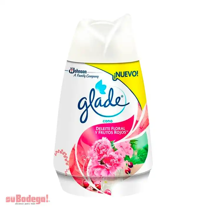 Aromatizante Glade Deleite Floral y Frutos Rojos Cono 170 gr,