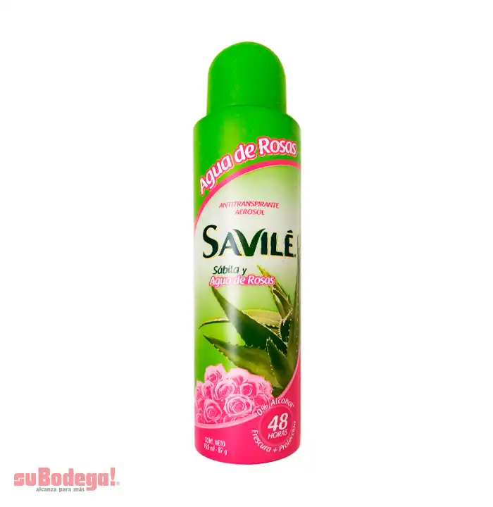 Desodorante Savilé Agua de Rosas Aerosol 150 ml.