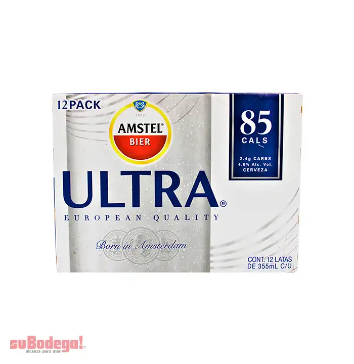 Cerveza Amstel Ultra Lata 12/355 ml.