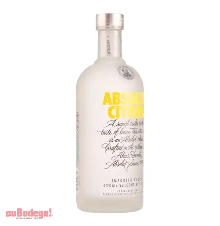 Vodka Absolut Citron 750 Ml.