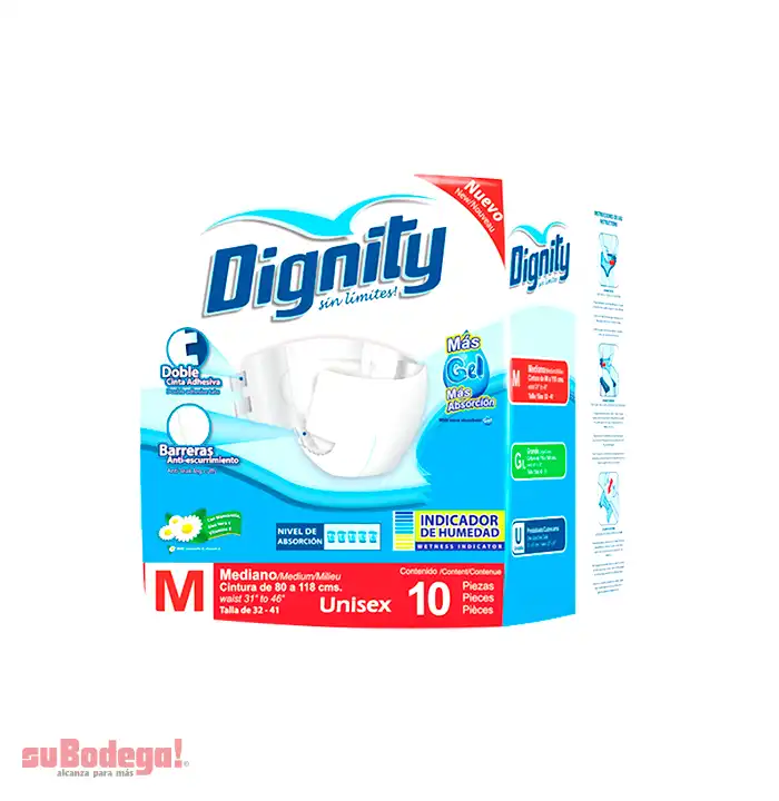 Pañal Dignity Adulto Mediano 10 pz.