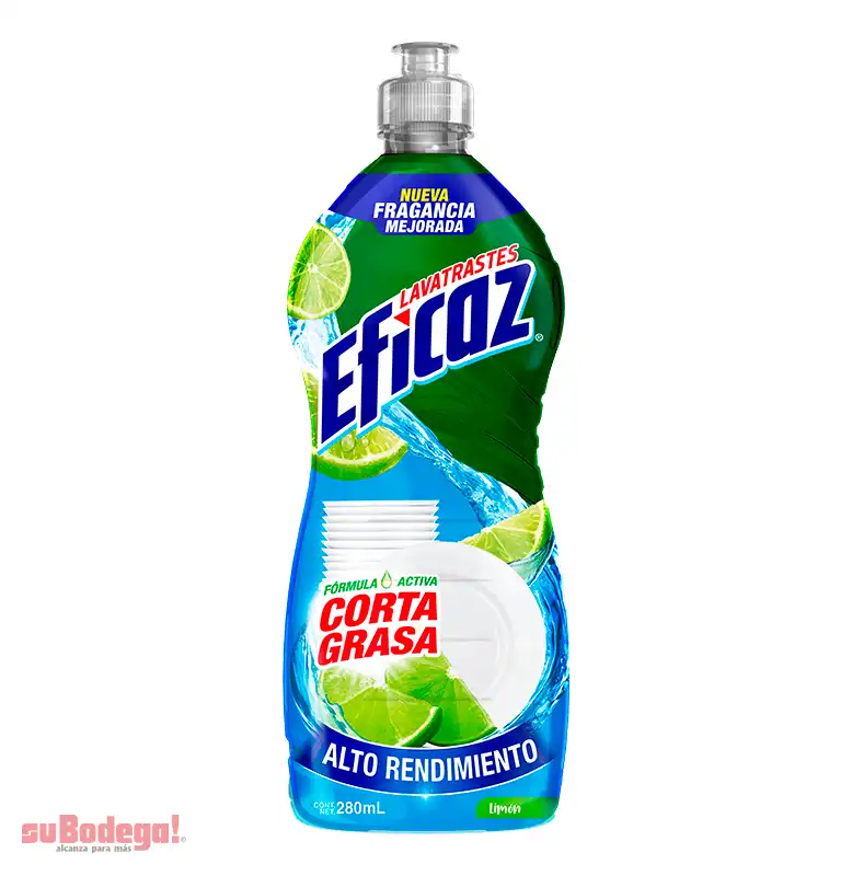 Detergente Eficaz Limón 280 ml.