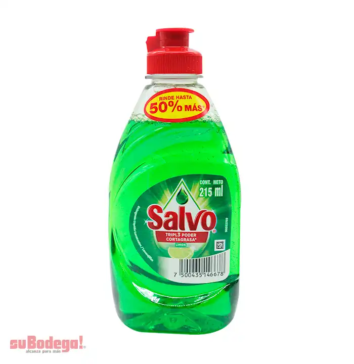 Detergente Salvo Limón Líquido 215 ml.