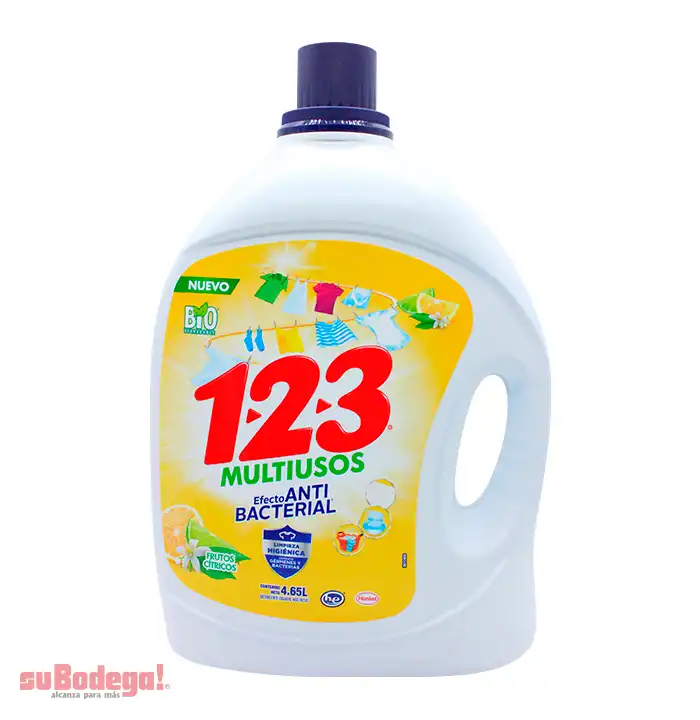 Detergente 123 Biodegradable Líquido 4.65 lt.