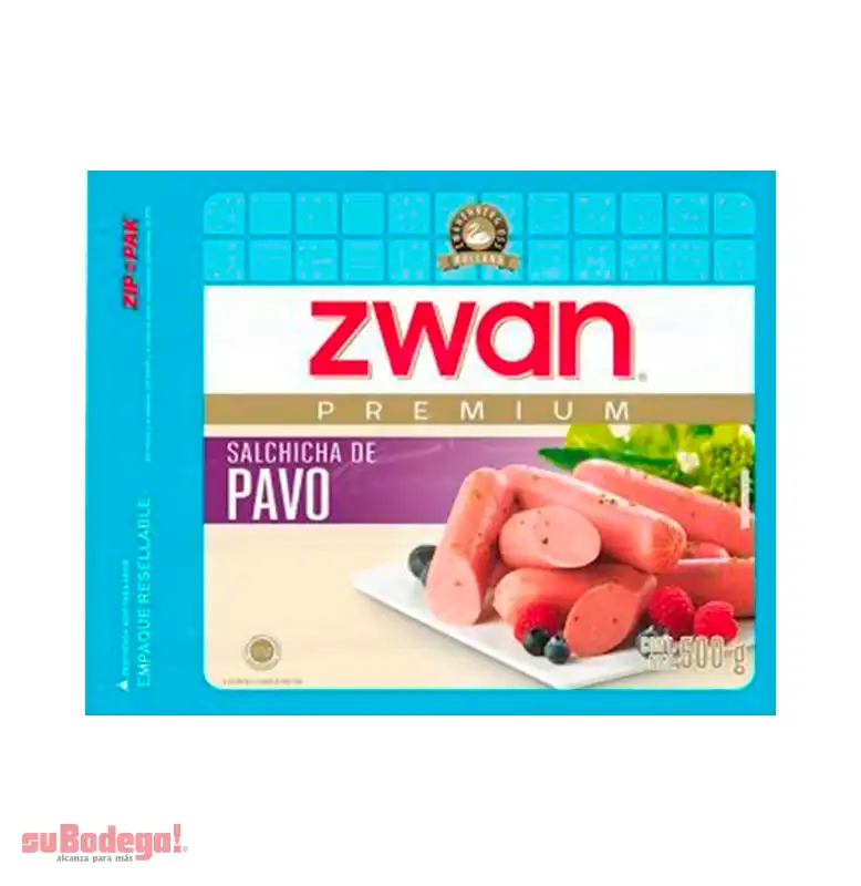 Salchicha de Pavo Zwan Premium 500 gr.