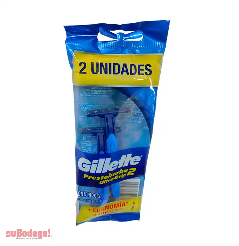 Rastrillo Gillette Prestobarba3 Bolsa 2 pzas.