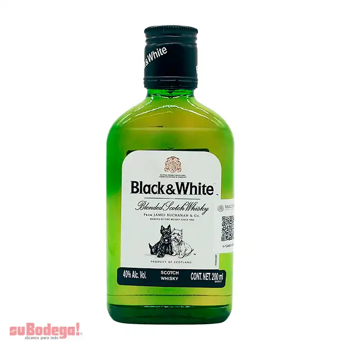 whisky Black & White 200 Ml.