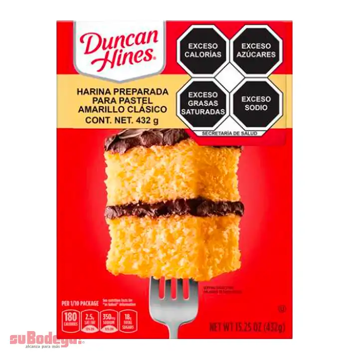 Harina Duncan Hines Vainilla Amarilla 432 gr.