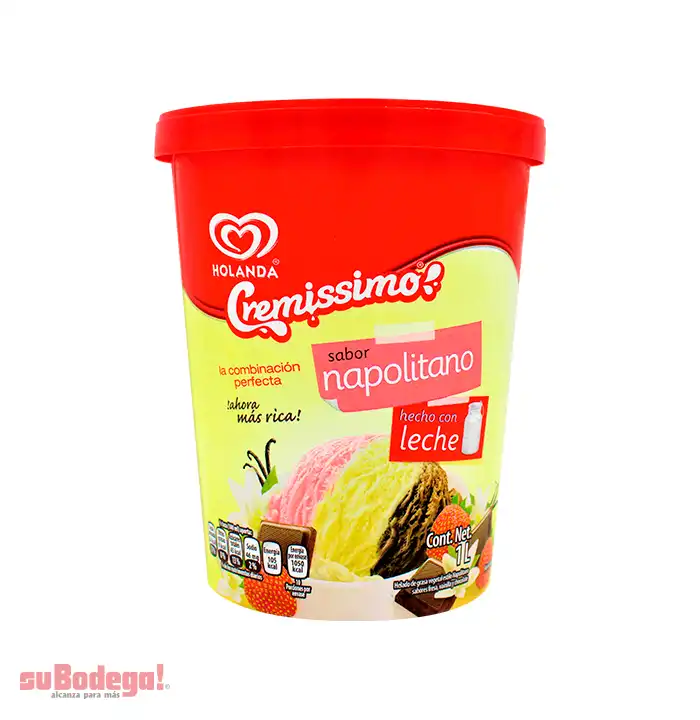 Helado Holanda Napolitano 1 Lt.