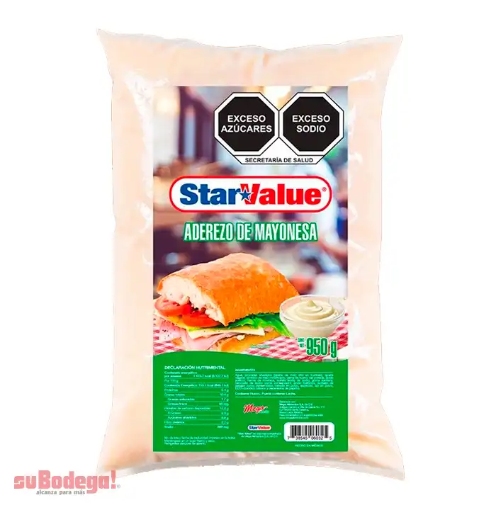 Mayonesa Aderezo Star Value 950 Gr.