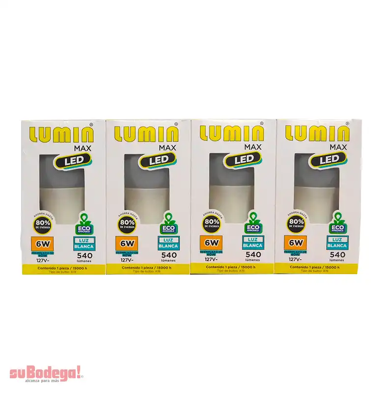 Lámpara Lumin Max Led Luz Blanca 6w pz.