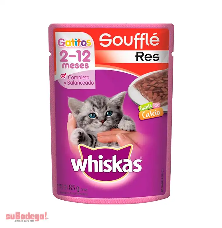 Alimento Whiskas Soufflé Res gatitos 85 g