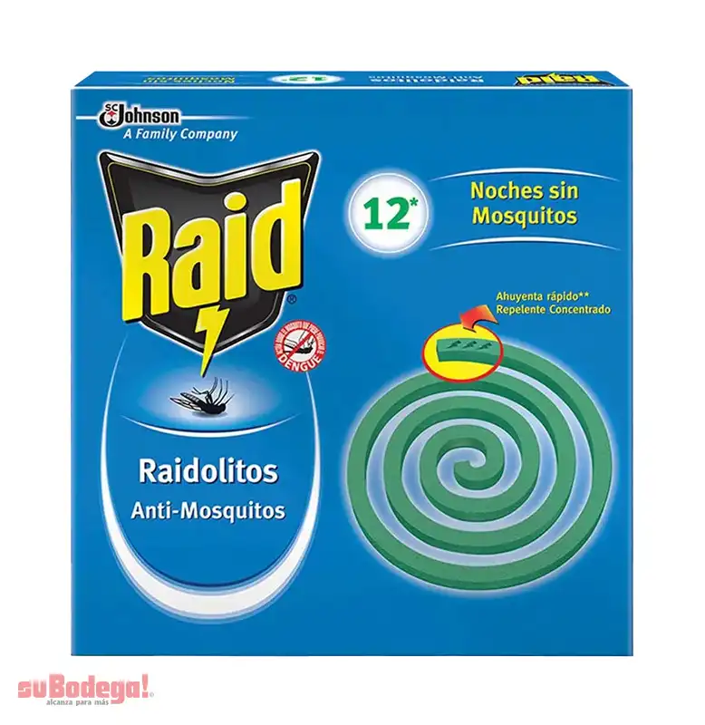 Insecticida Raidolitos Espiral 10 Pz.