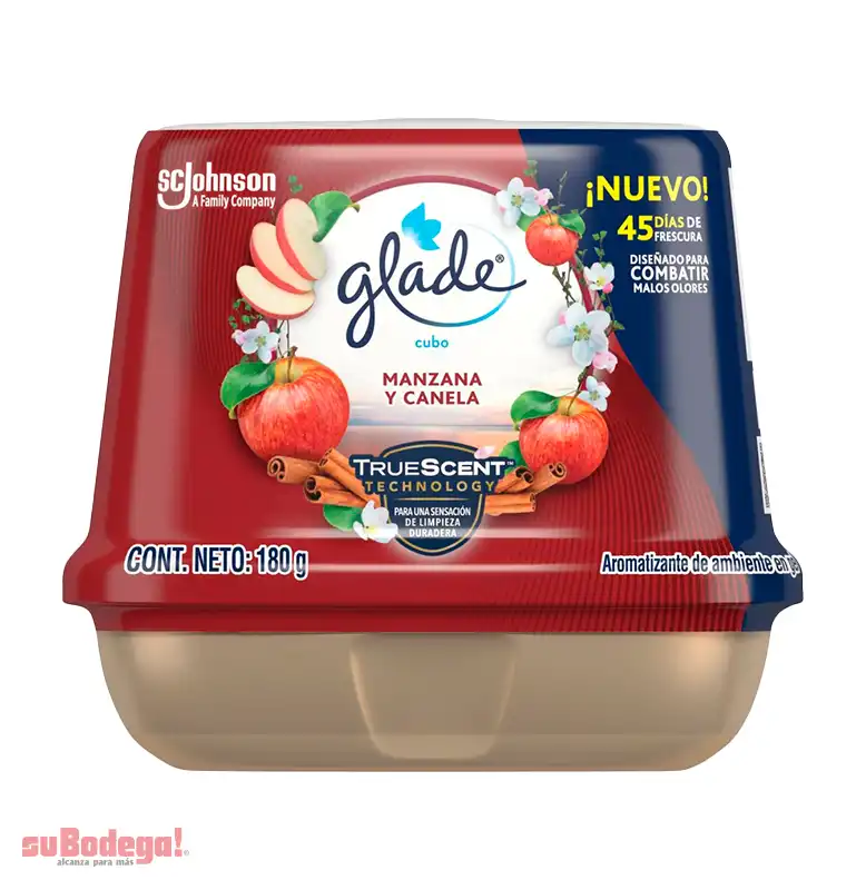 Aromatizante Glade Manzana Canela Cubo 180 Gr.