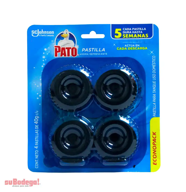 Pastilla Sanitaria Pato Azul 4 Pack 160 Gr