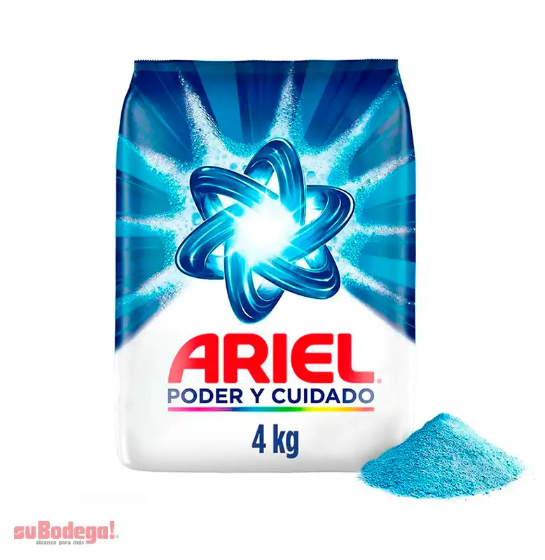 Detergente Ariel Poder y Cuidado 4 Kg.