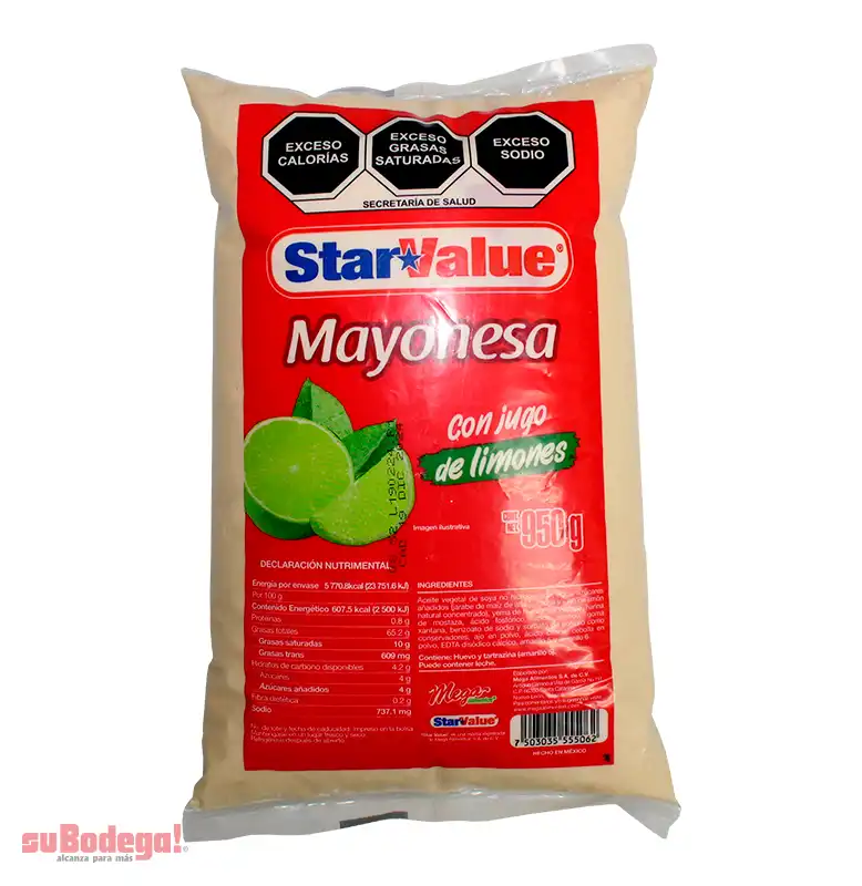 Mayonesa Star Value con Limon 950 Gr.