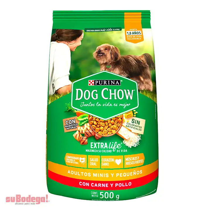 Dog Chow Alimento seco perros adultos medianos y grandes, bolsa 500 g