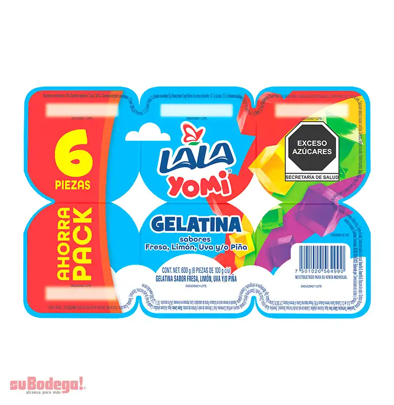 Gelatina Yomilala Surtida 6/100 g