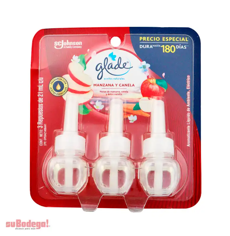 Aromatizante Glade Manzana Canela Repuesto 3/63ML