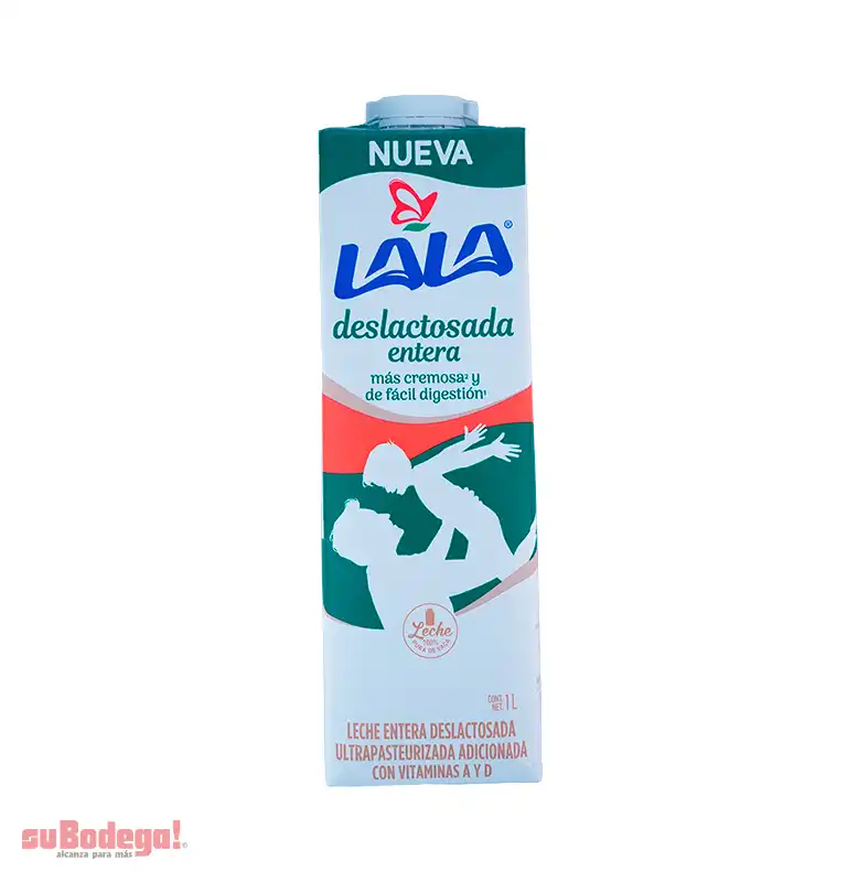 Leche Lala Ultra Pasteurizada Entera Deslactosada 1 Lt.