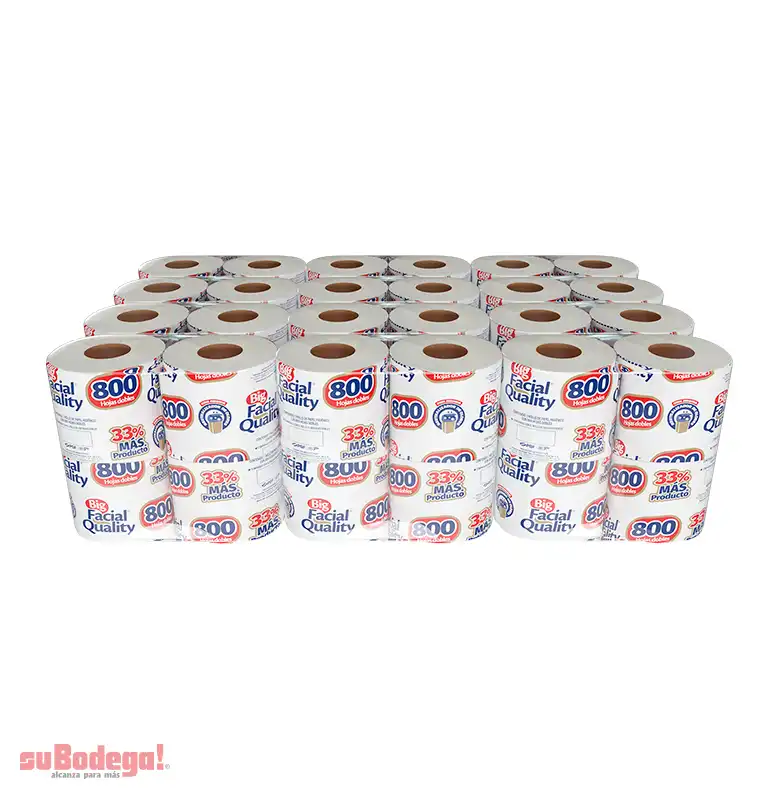 Papel Higiénico Big Facial Quality 800 H.4 Rollos